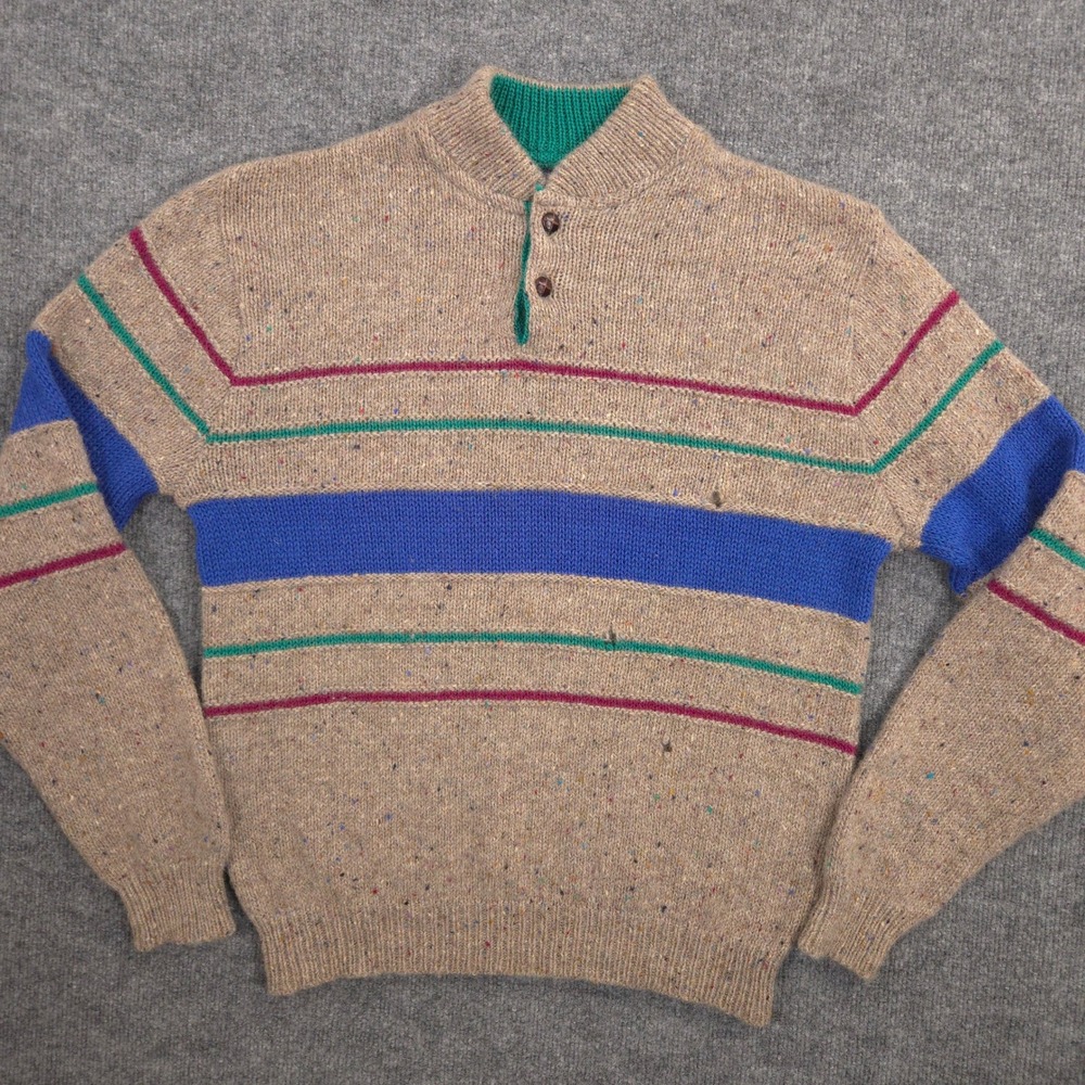 Vintage Pendleton Sweater Mens M Multicolor Speckled Virgin Wool Made In USA